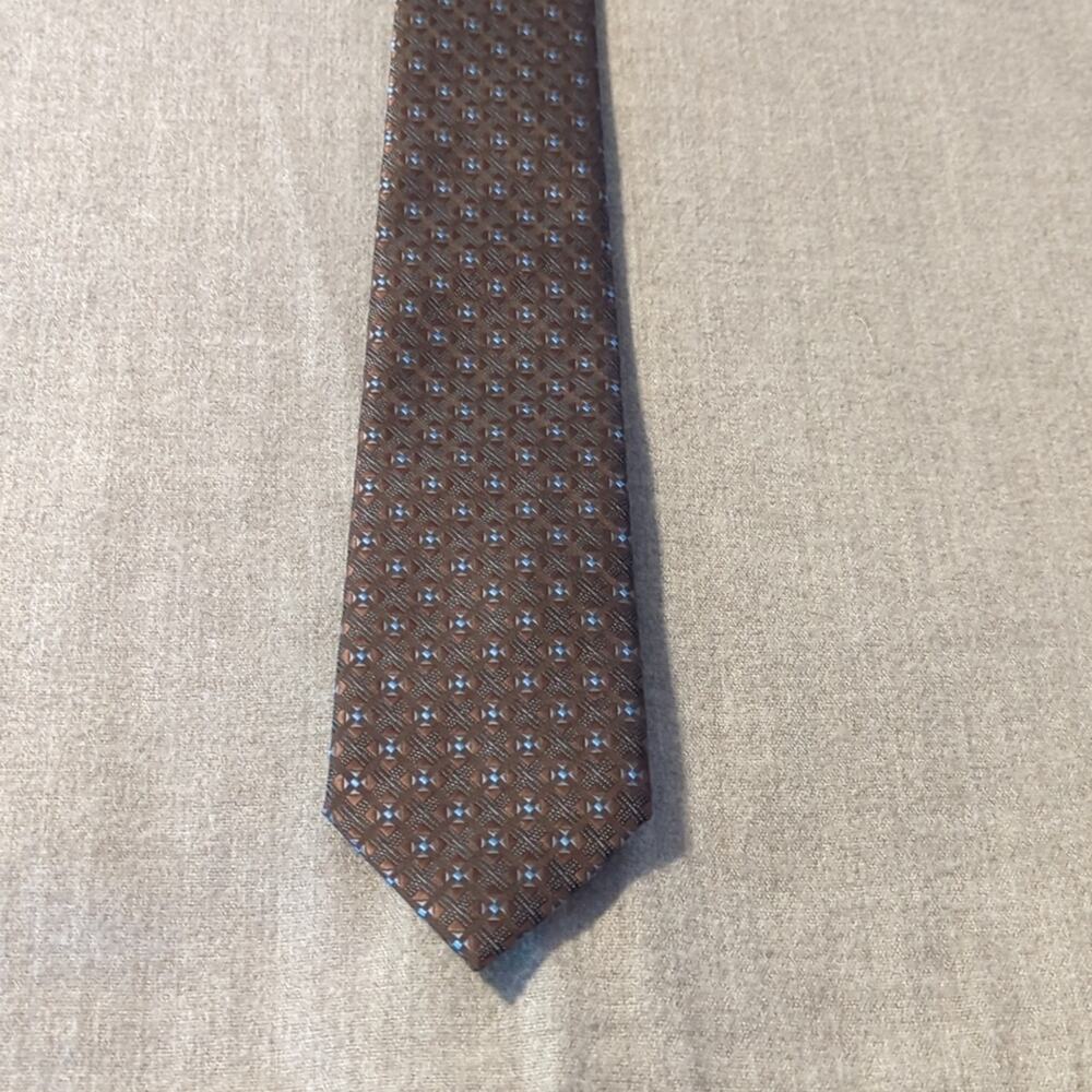 Pierre Cardin Paris Brown/Light Blue Textured Men's Tie